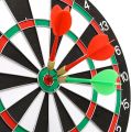 Pro Dart Board with Ultra Slim Segmentation – Bristle Dartboard Set - Includes 6 Metal Tip Darts Set, Self-Healing Sisal Fiber Dart Board, Rotating Steel Wire Scoring Ring, Staple Free Bullseye, for Home Game Room or Bar Darts. 