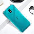 For Nokia 1.3 Back Cover Shockproof Transparent Soft TPU Silicone Protector Phone Case with Shock Absorption Bumper Corners. 