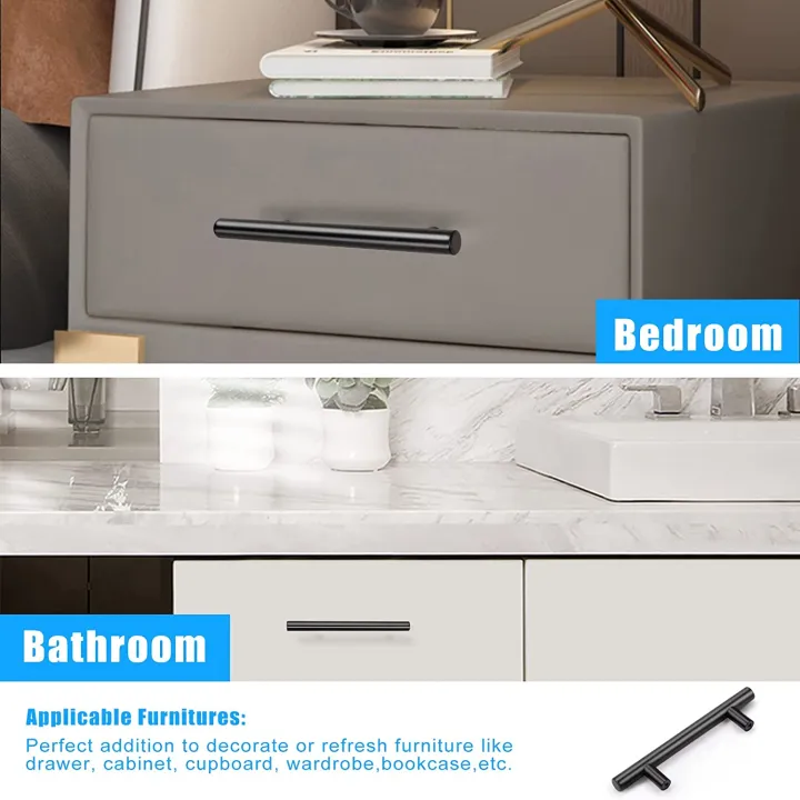 8%20Inch%20Matte%20Black%20Cabinet%20Pulls%20Kitchen%20Cabinet%20Handles%20-%20Black%20Drawer%20Pulls%20Stainless%20Steel%20Cabinet%20Hardware,%20Door%20Handles%20for%20Cabinets,%20Cupboard,%20Pack%20Of%202,%204,%2010%20And%2020.%20-%20Image%203