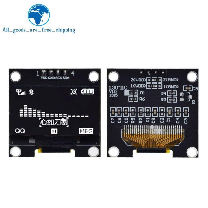 1.3 inch oled IIC Serial White OLED Display Module 128X64 I2C SSD1306 12864 LCD Screen Board VDD GND SCK SDA for Arduino Black