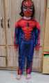 Padded Spiderman Muscule Costume 3D Muscular Premium Quality Dress For Kids Of 3 To 11 Years. 