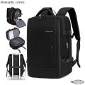 Romantic Crown Laptop Bag for Men & Women – All-Season Water-Resistant Polyester Expandable Anti-Theft Travel Backpack – 17.3 Inch 45L. 