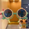1Pcs Personal Glasses Children's Ornament Sunglasses Plastic Sunscreen Round Shape Nice Gift Ultraviolet-proof for Boy Girl. 