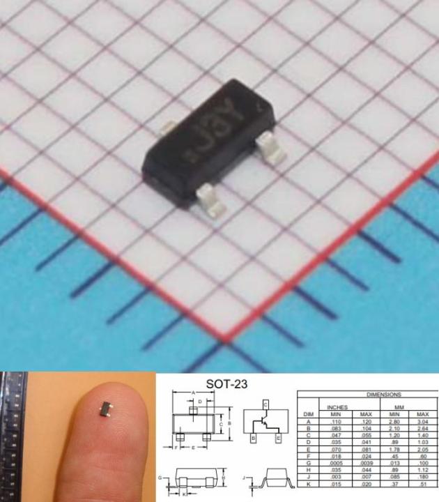 10pcs%20S8050%20J3Y%20SOT-23%20NPN%20Transistor%20SMD%20-%20Image%202