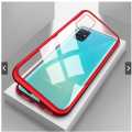 Samsung A51 Magnetic Adsorption Case Metal Frame Tempered Glass Back with Built-in Magnet Cover. 