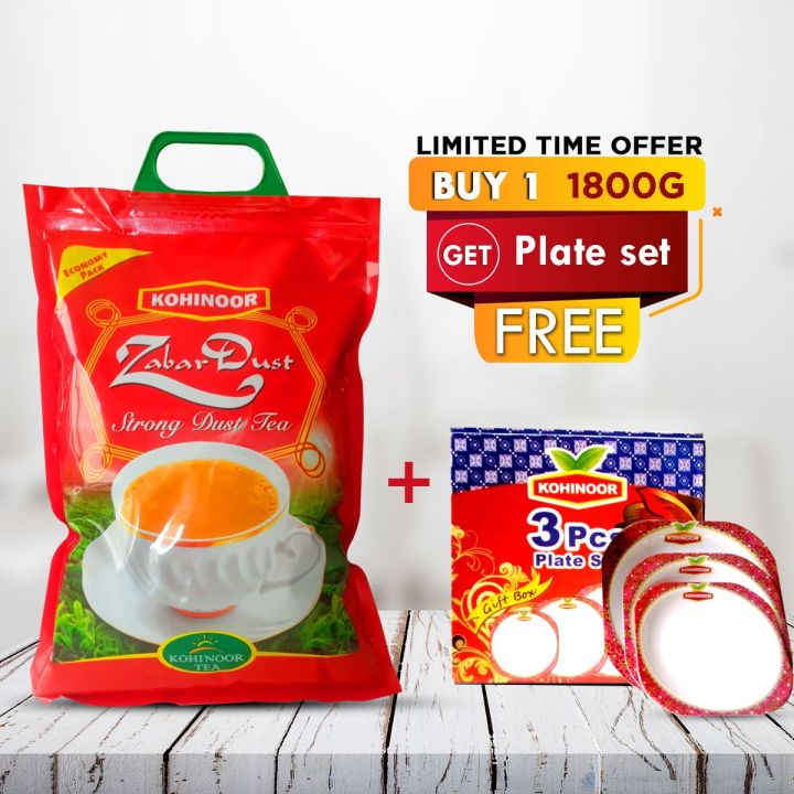 Zabardust Tea 1800 G + Free Plate set (bachat pack)