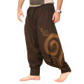 Men Stylish Drawstring Drop Crotch Ankle Tied Baggy Trousers Long Harem Pants. 