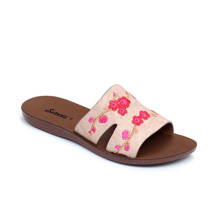 Servis Shoes Daraz Exclusive for Women - SERVIS - L-SR-0300005-Women Chappal MAROON - 20% Off