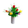 Pack of 2 Artificial Multicolor Rose Kali Flowers Bunch-12 Multicolor Rose Kali Head Artificial Flowers. 