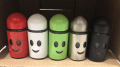 Salt and Pepper Shaker Smiley Face Glass Bottle. 