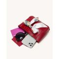 Shein- Twilly Scarf Decor Croc Embossed Satchel Bag. 