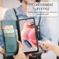 lthmy for Xiaomi Redmi Note 12 4G PU Leather Kickstand Wallet Magnetic Closure Flip Case Cover. 