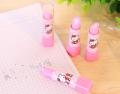 Pack of 4 - Lipstick Erasers Cute cartoon lipstick for eraser girl student stationery school supplies color. 