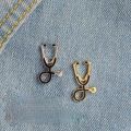 Stethoscope Brooches Doctor Nurse Medical Jewelry Enamel Pin. 