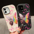 UCUC for Samsung A05S Back Cover Rainbow Butterfly Luxury Plating Lens Soft Candy Phone Case. 