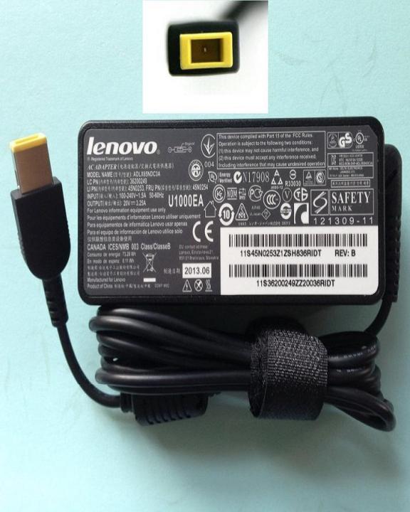 Genuine 20v 3.25A 65w charger for Lenovo ThinkPad X1 Carbon Series