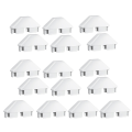 JDXHLAU 16 Pack White Vinyl Picket Fence Caps 7/8in X 3in Vinyl Picket Fence Caps Vinyl Fence Parts for Garden Fencing Outdoor. 