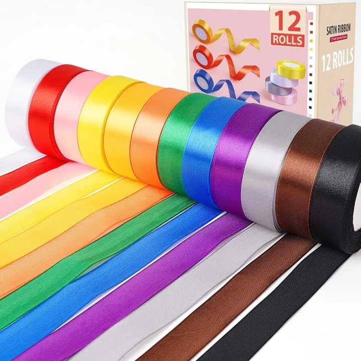 0.5 INCH satin Ribbon(15 to 20 yards) & 1 INCH WIDE RIBBON (17 plus ...