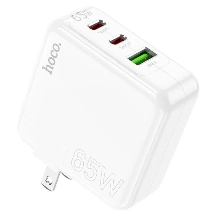 hoco%20Premium%20C115%20Header%20GaN%20Charger%203%20Ports%20PD%2065W%20Power%20Delivery%20Quick%20Charge%20QC3.0%20Fast%20Charging%20Adapter%20Station%20Multi%20Interface%20Wall%20Charger%20Block%20For%20Laptops%20Desktops%20Workstations%20Tablets%20Smart%20Devices%20Electronics%20Accessories%20-%20Image%203