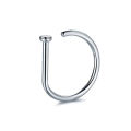 New Curved Barbells Fake Nose Piercing D Shaped Tragus Helix Stud Earring Hoop Septum Stainless Steel Ring Nostril Body Jewelry. 