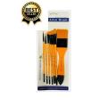 Pack of 7 Multi Shapes High Quality Nylon Professional Art Brush Set Water Color Oil Acrylic Artist Paint Brush Set. 