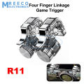 R11 Metal Smart Phone Mobile Gaming Trigger For PUBG Mobile Gamepad Fire on Aim Key Shoo-ter Pubg Controller. 