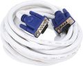 5M VGA Monitor Cable Male To Male White 3+4 VGA HD Data PC TV Projector HD Cable Video Projection Line SVGA 15Pin Male to Male M/M Monitor Cable 1080P High Resolution Cord For Pc Computer. 