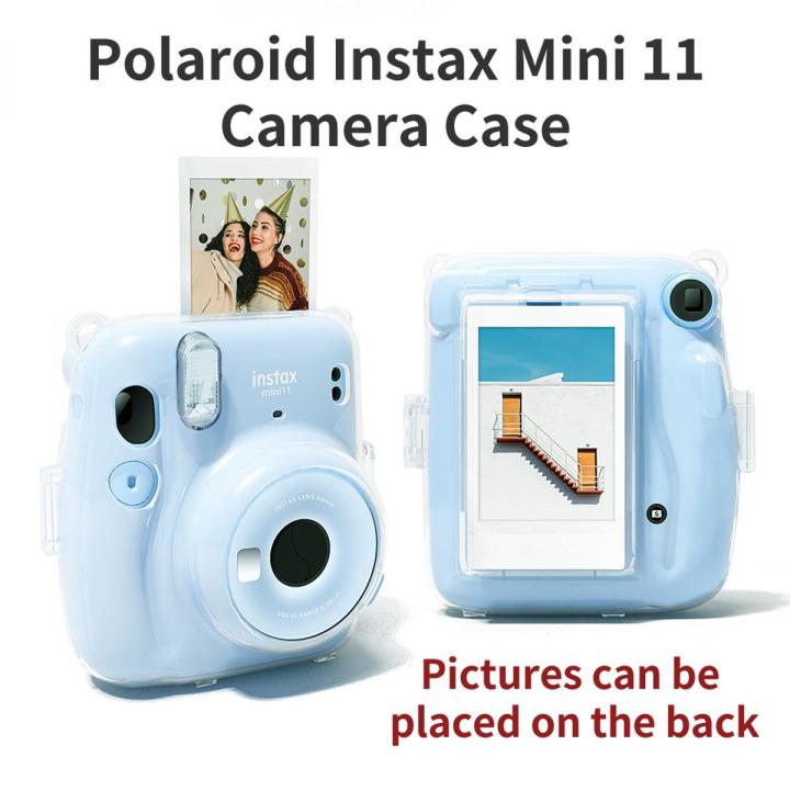 For Fuji Polaroid Instax Mini 11 Camera Case Transparent Crystal Protective Case Photo Bag Camera Bag Anti-scratch
