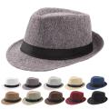 Fedora Hat Women Winter Hats for Women Ribbon Band Men's Hat Wide Brim Classic Beige Wedding Church Bowler New Cap chapeau femme. 