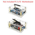 For Orange Pi 3 LTS Case Transparent Acrylic Shell with Cooling Fan. 