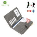 RFID Card Case Matte Antique PU Wallet Anti-Th eft Brush Passp ort Holder Multi-Function Certifica te Business Wallets Co in Bag Zipper Multi-Card Position ID Credit Cards Holders. 