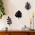 Leaves abstract wooden wall art, laser cut wooden leaves wall decoration. 