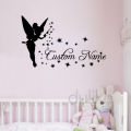 Personalized Tinkerbell Wall Decal - Custom Magic Princess Name Sticker for Baby Room Decor. 