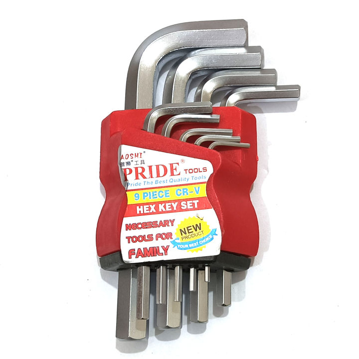 Pride L Shape Hex spline Keys Screwdriver Diy Hand Tools | 9PC Hexagon ...