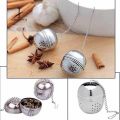 Herb Infuser Ball with Hanging Hook - Silver. 