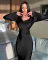 Elegant Long Western BodyCon Maxi Dress - Silk Party Wear BodyCon Maxi Dresses For Women. 