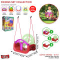 Baby Swing Chair Set Collection, Ideal, Sama, Smart, Music, 3 In 1 Toddler -Jhoola Seat, Adjustable Baby Swings, Playground Jhola Game, Babies Musical Sound Jhula, Indoor & Outdoor Toys For Boy's & Girl's, Kid's Best Gift. 