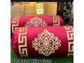1Pc Luxury Velvet Gao Takiya | Round Pillow Cover | Laser Cut Design | Soft Velvet Malai Gol Takiya Cover without Tussal | Home Decor | 36" Length X 36" Circle By Comfynook. 