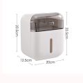 Multifunctional Wall Hanging Tissue Box Bathroom Kitchen Storage Box Nordic Style Environmental Protection Material Punch-Free. 