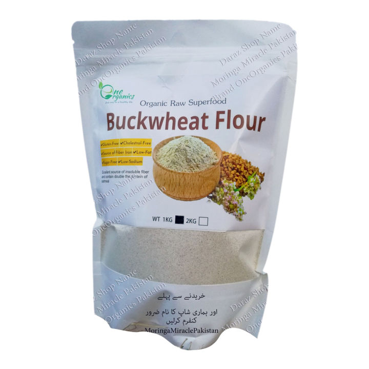 Organic Buckwheat Flour 1kg- Gluten Free Atta , Wheat Allergy , Celiac Patients and Diet