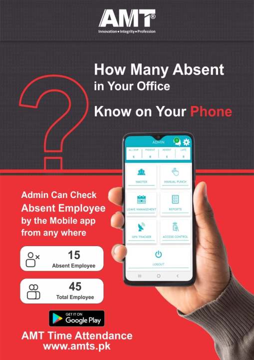AMT fingerprint attendance AMF 30, biometric time attendance system ...