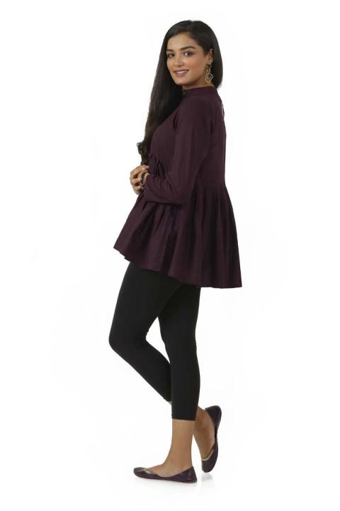 EGO%20Winter%20Collection%202019%20%20Flying%20Eagle%20%20Dark%20Purple%20Cotton%20Kurti%20For%20Women%20-%20Image%205