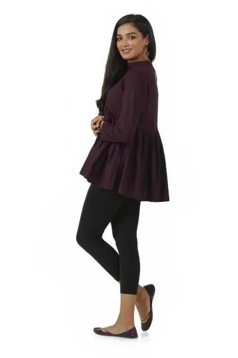 EGO%20Winter%20Collection%202019%20%20Flying%20Eagle%20%20Dark%20Purple%20Cotton%20Kurti%20For%20Women%20-%20Image%205
