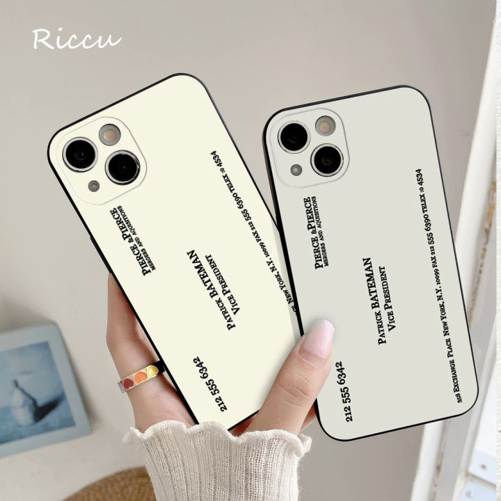 Patrick Bateman business card phone case for iPhone 15 13 12 Pro 11 pro Max X XR mini XS Max 7 8 14 plus se 2020 phone covers