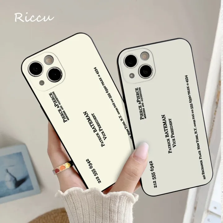 Patrick Bateman business card phone case for iPhone 15 13 12 Pro 11 pro Max X XR mini XS Max 7 8 14 plus se 2020 phone covers