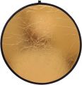 Photography with the 43"/110cm 5-in-1 Collapsible Light Reflector - Multi-Disc Round Kit with Bag, Featuring Translucent, Gold, Silver, Black, and White Surfaces for Versatile Studio and Outdoor Lighting. 