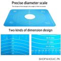 Silicone Baking Mat for Pastry Rolling Dough with Measurements - 19.7" x 15.7" BPA Free Non Stick and Non Slip. 