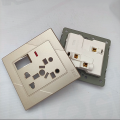 Universal Multi Plug 5in1 China Fitting Sheet China Switch Board- ECM Metal Series. 