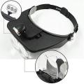 Light Head Magnifying With Led Sharp Light Headband Illuminated Visor Magnifying Glasses Loupe With 4 Lens Repair Mobile Laptop Circuits Micro Electric Appliances. 