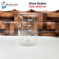 1000 ml Normax-Beaker made in Portugal, Low Form Griffin, Borosilicate 3.3 Glass, Double Scale, Graduated. 